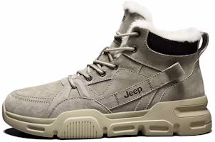 Jeep Short Ankle Warm Fleece Martin Boots Sand Color B214M02085 Beige Color Jeep Short Ankle Warm Fleece Martin Boots Sand Color B214M02085 Beige Color