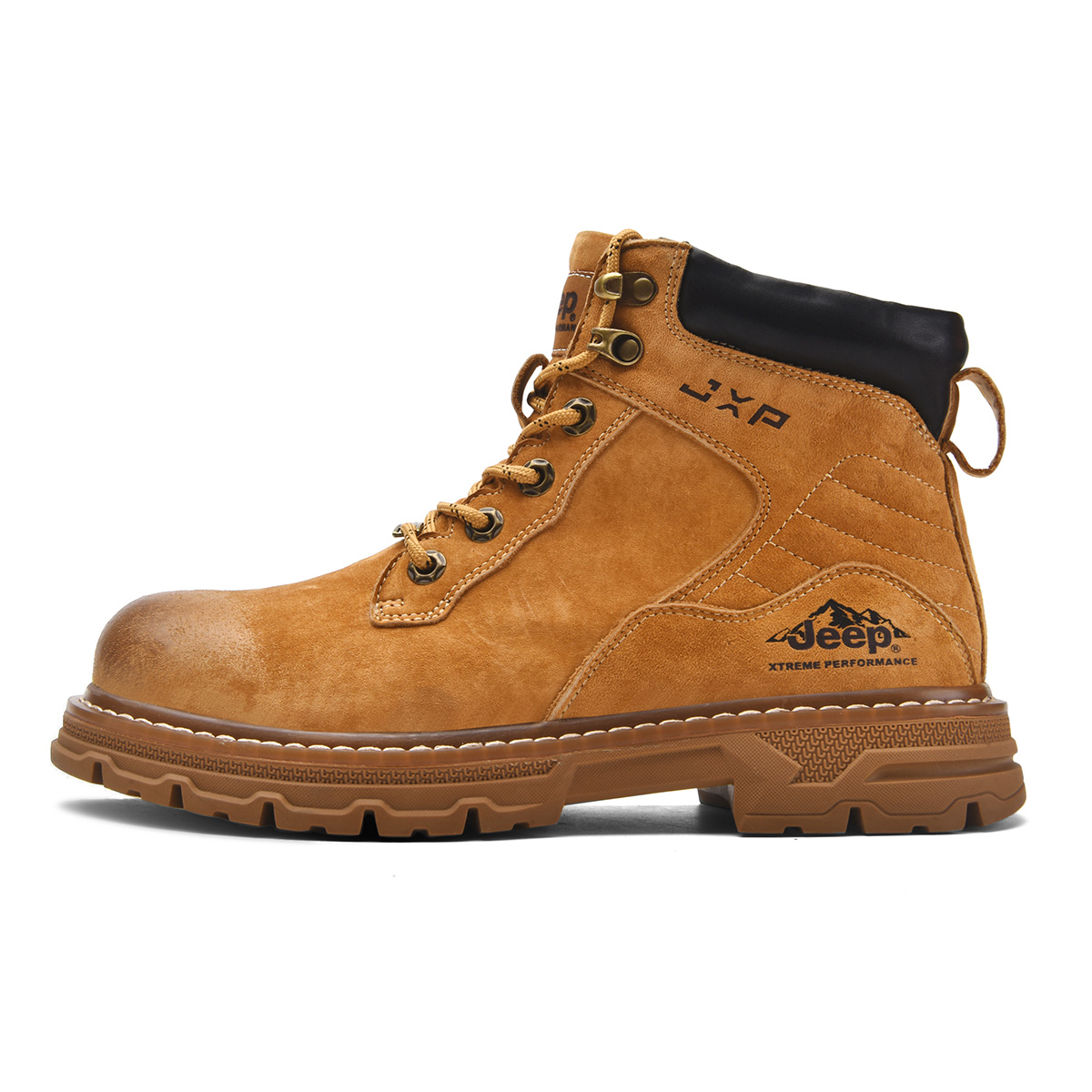 Jeep Short Martin Boots Gold - Durable Outdoor PU Leather Casual Shoes P341291122 Golden Yellow