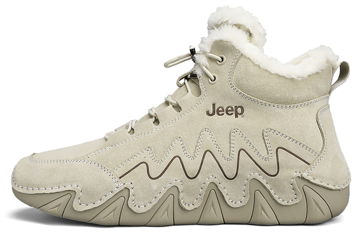 Jeep Short Outdoor Boots Sand Color - Warm, Durable, Comfortable. P234M01184 Beige Color.