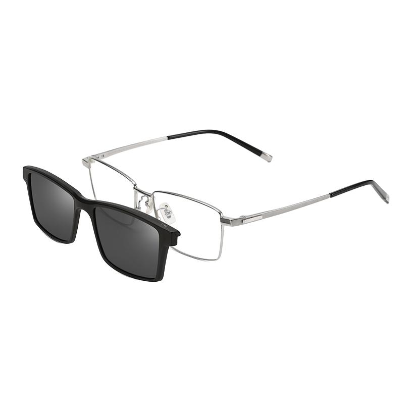 Jeep Silver Stylish Metal Frame Magnetic Sunglasses for Outdoors & Driving Men T9009 JEEPT9009