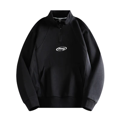 Jeep Simple Logo Print Pullover Long Sleeve Sweatshirt for Men P743MKJ266-1