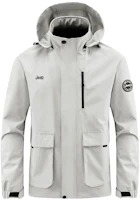 Jeep Solid Color Casual Jacket with Detachable Hood and Long Sleeves P743MWJ076 Jeep Solid Color Casual Jacket with Detachable Hood and Long Sleeves P743MWJ076