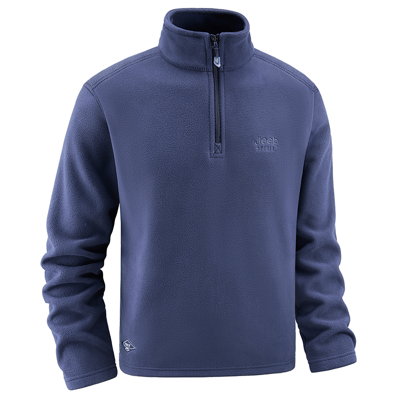 Jeep Solid Color Fleece Mock Neck Sweatshirt Unisex - Warm & Comfortable XYJP110YC1816