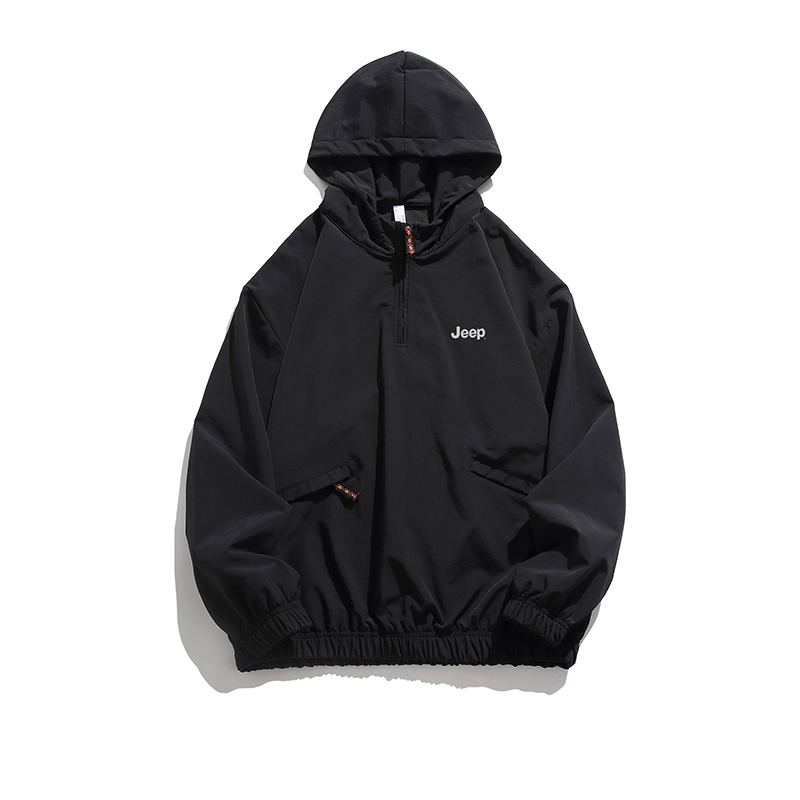 Jeep Solid Color Pullover Hooded Jacket P841MWJ160