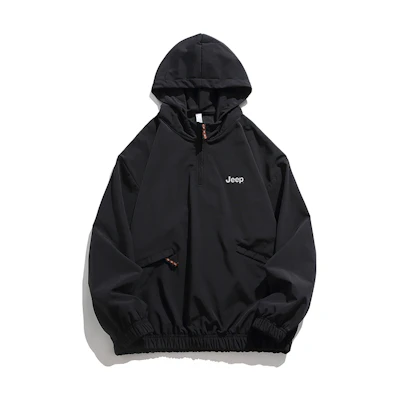 Jeep Solid Color Pullover Hooded Jacket P841MWJ160