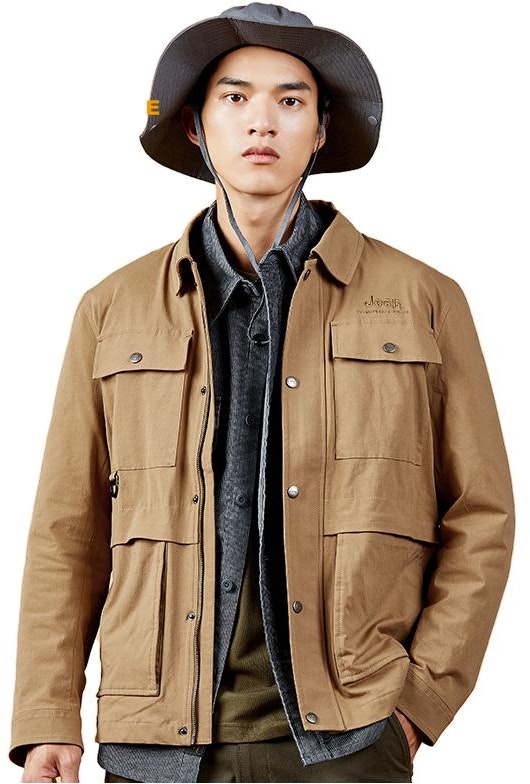 jeep-solid-color-workwear-multi-pocket-zip-jacket-j232095061