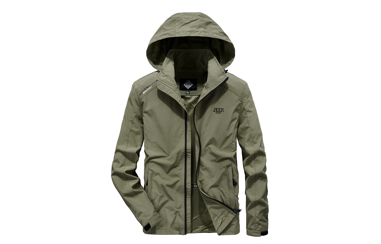 Jeep Solid Logo Print Casual Hoodie Jacket - Fall/Winter Edition 19MB783JC66016