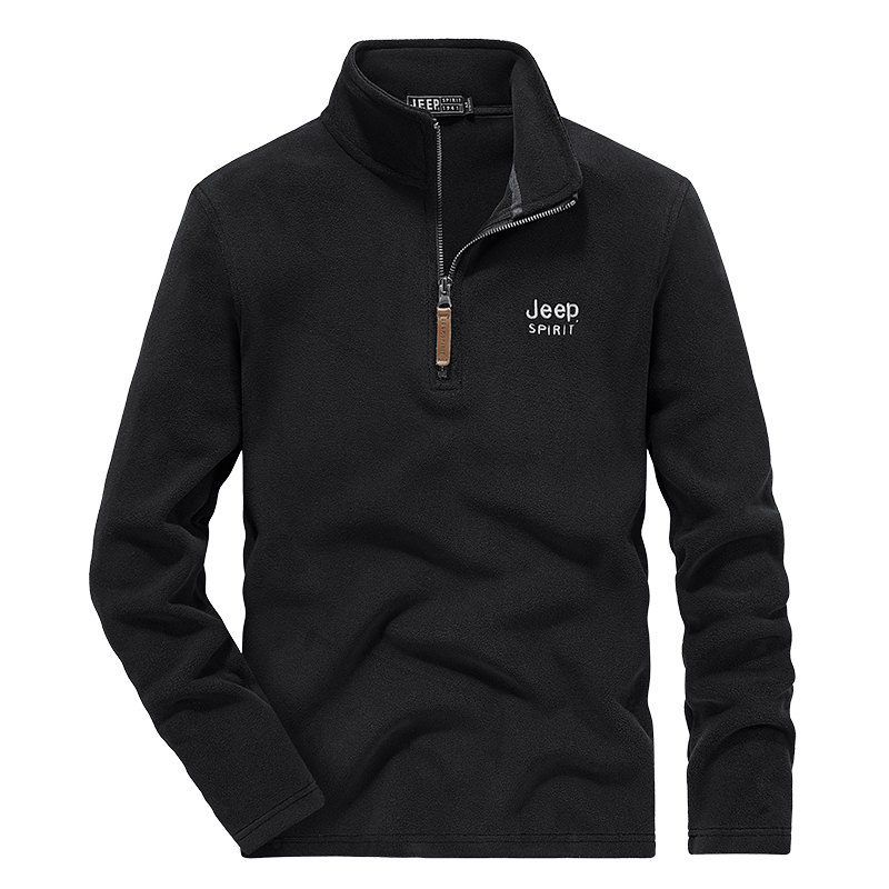 JEEP Spirit Fleece-Lined Warm American Style Long-Sleeve Sweatshirt Jeep LOGO - Hongxiang - 24MB773JC6154