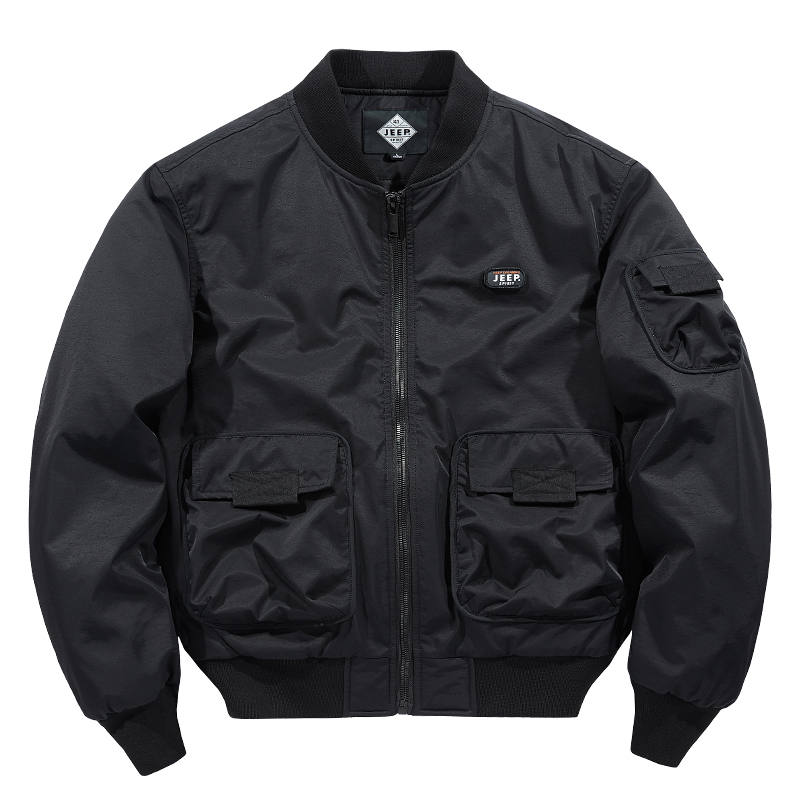 JEEP SPIRIT Outdoor Multi-Pocket Baseball Collar Pilot Jacket JP6045F029