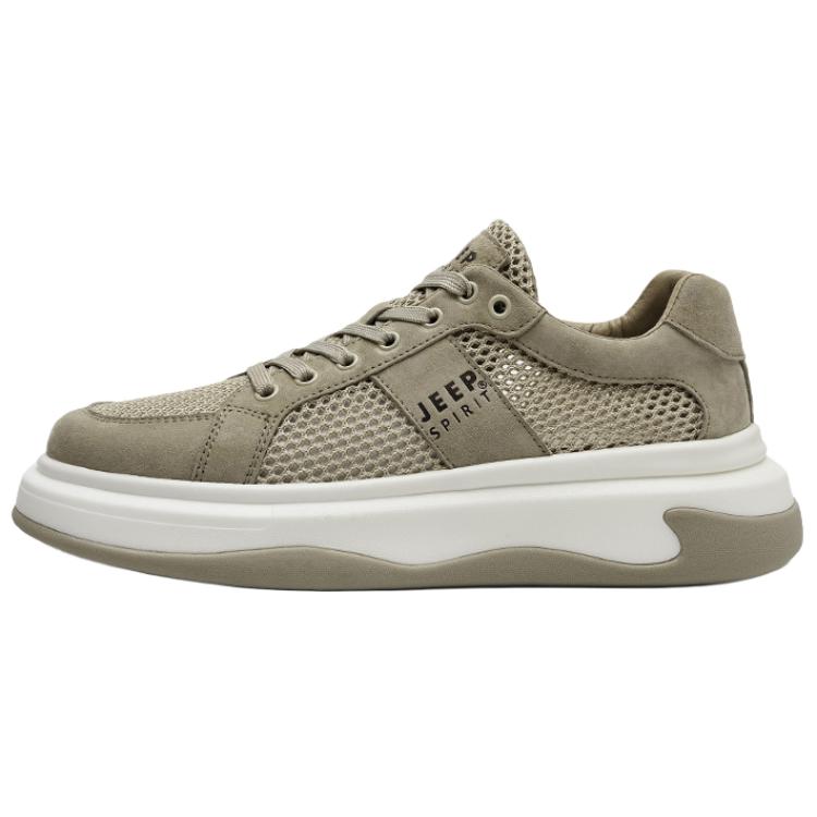 JEEP SPIRIT Summer Mesh Breathable Casual Retro Thick-Soled Sneakers. J914930247 Original Deer Color