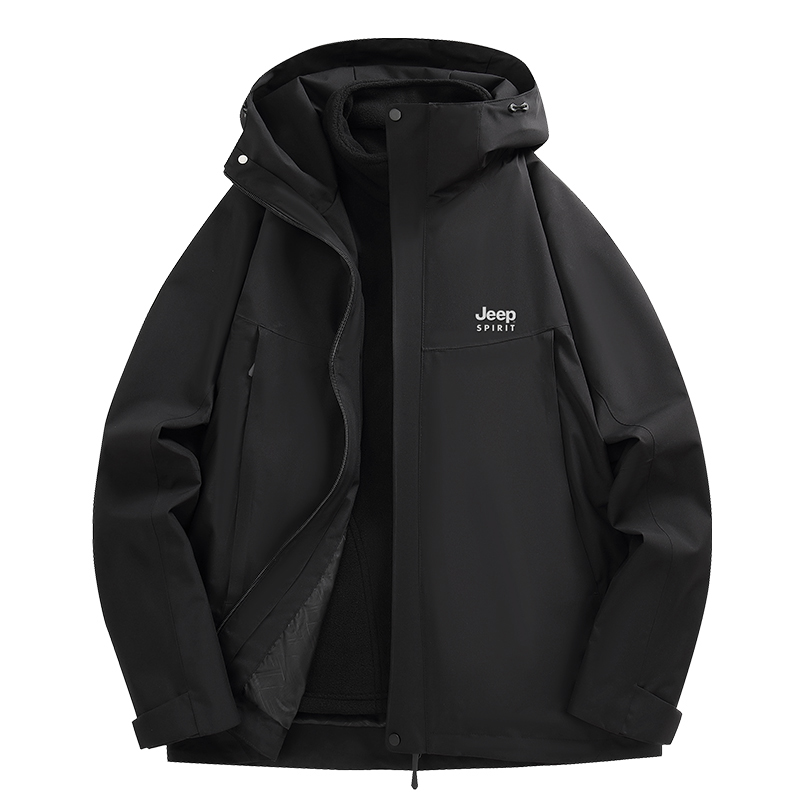 JEEP SPIRIT Unisex Waterproof 3-in-1 Hooded Outdoor Hiking Jacket, Soft & Warm. 24MB773JC6291