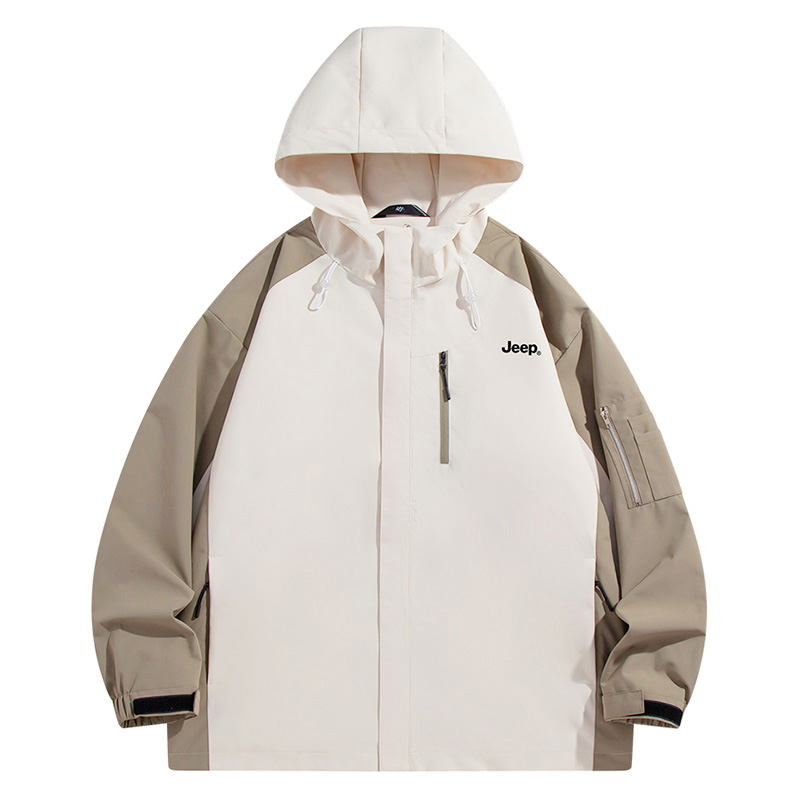 Jeep SS25 Outdoor Jacket Windproof Waterproof Unisex Hiking Casual Long Sleeve P843MWJ1169