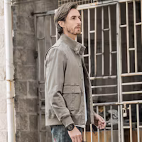 Shop Jeep SS25 Retro Outdoor Baseball Collar Jacket - Casual & Stylish P834MWJ032-KD