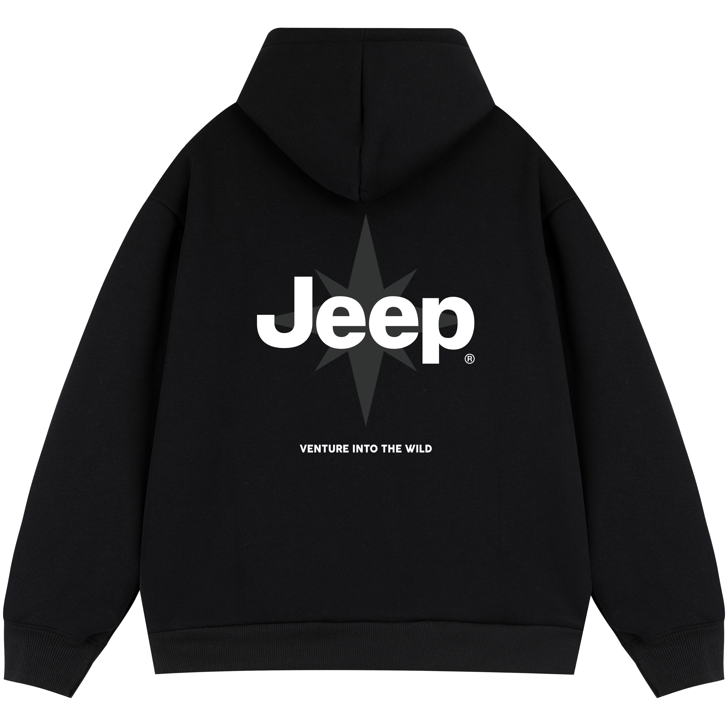 Jeep Starlight Logo Printed Fleece Hoodie Unisex Casual Winter Wear P834MKJ254-jd