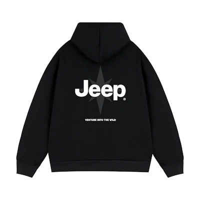 Jeep Starlight Logo Printed Fleece Hoodie Unisex Casual Winter Wear P834MKJ254-jd