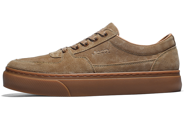 Jeep Street Retro Low-Top Casual Sneakers Coffee Brown Lightweight Shoes P10120020K Coffee Color