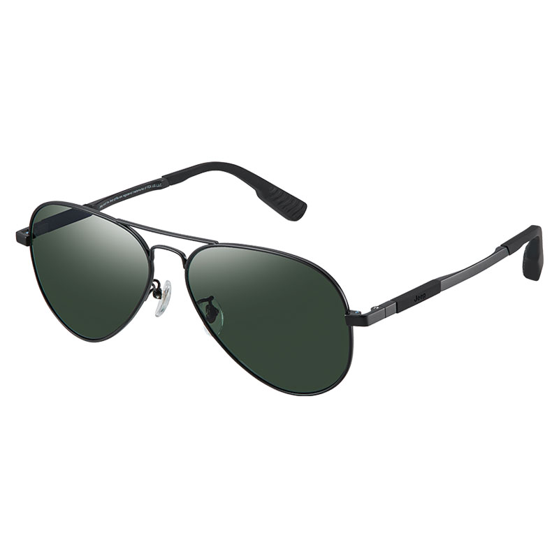 Jeep Titanium Alloy Aviator Polarized Sunglasses with UV Protection JEEP/T6339