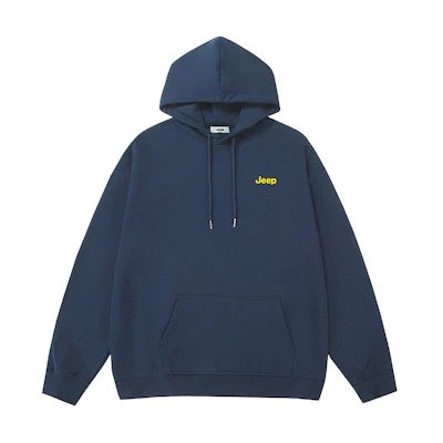 Jeep Unisex American Casual Solid Color Letter Hooded Pullover Sweatshirt P843MKJ601