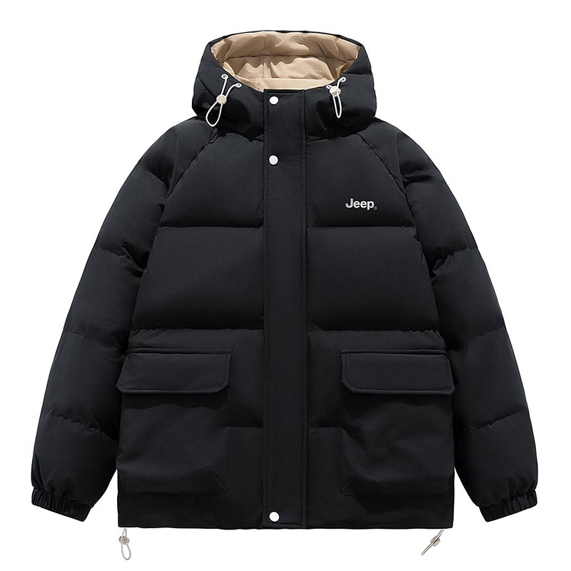 Jeep Unisex American Style Logo Hoodie Zipper Long Sleeve Down Jacket P84JMWD062