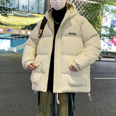 Jeep 男女款美式风格连帽拉链长袖羽绒外套 P84JMWD062 4