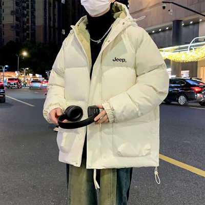 Jeep 男女款美式风格连帽拉链长袖羽绒外套 P84JMWD062 5