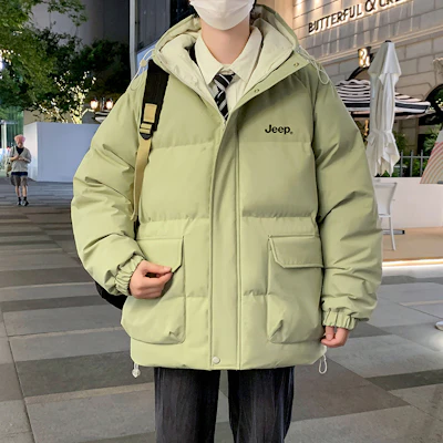 Jeep 男女款美式风格连帽拉链长袖羽绒外套 P84JMWD062 9