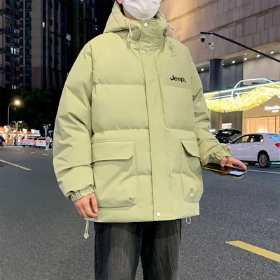 Jeep 男女款美式风格连帽拉链长袖羽绒外套 P84JMWD062 10