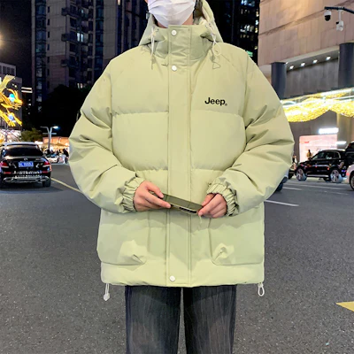 Jeep 男女款美式风格连帽拉链长袖羽绒外套 P84JMWD062 11