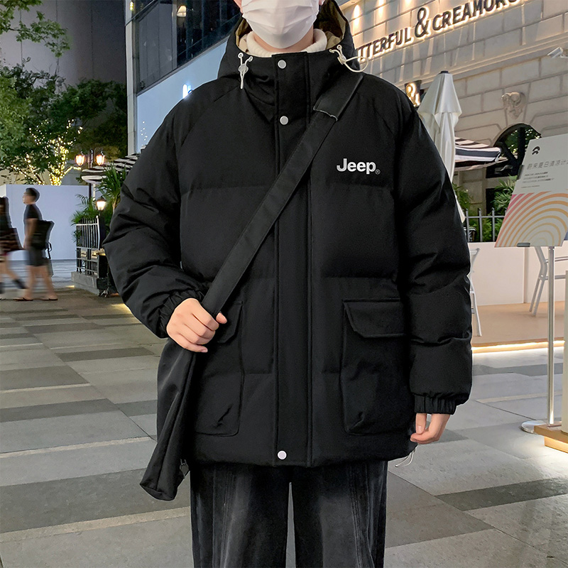 Sizing Jeep 男女款美式风格连帽拉链长袖羽绒外套 P84JMWD062