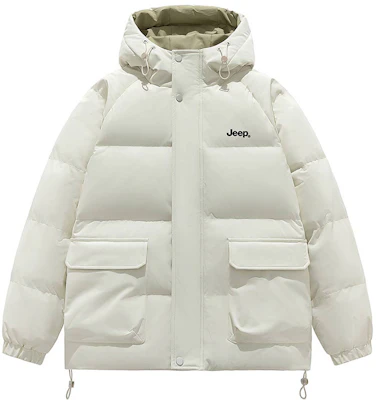 Jeep 男女款美式风格连帽拉链长袖羽绒外套 P84JMWD062 1