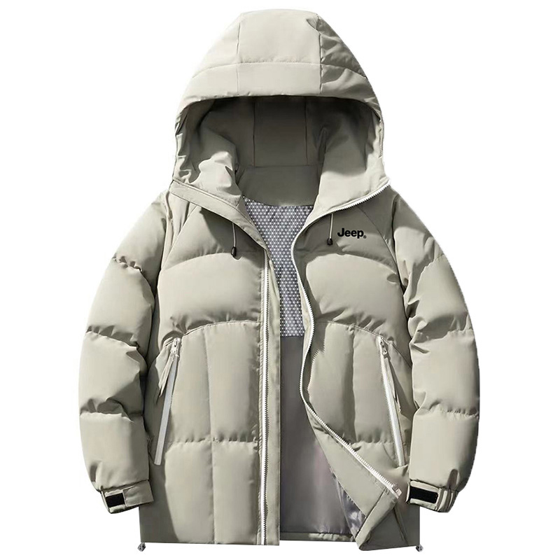 Details for Jeep男女同款简约连帽羽绒服，Logo印花保暖设计 P844MWD215J