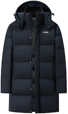 Jeep 男女款极简保暖连帽羽绒服中长款休闲风格。 P844MWD133 Shop Jeep 男女款极简保暖连帽羽绒服中长款休闲风格。 P844MWD133