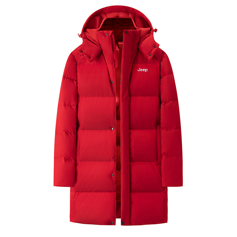 Details for Jeep 男女款极简保暖连帽羽绒服中长款休闲风格。 P844MWD133