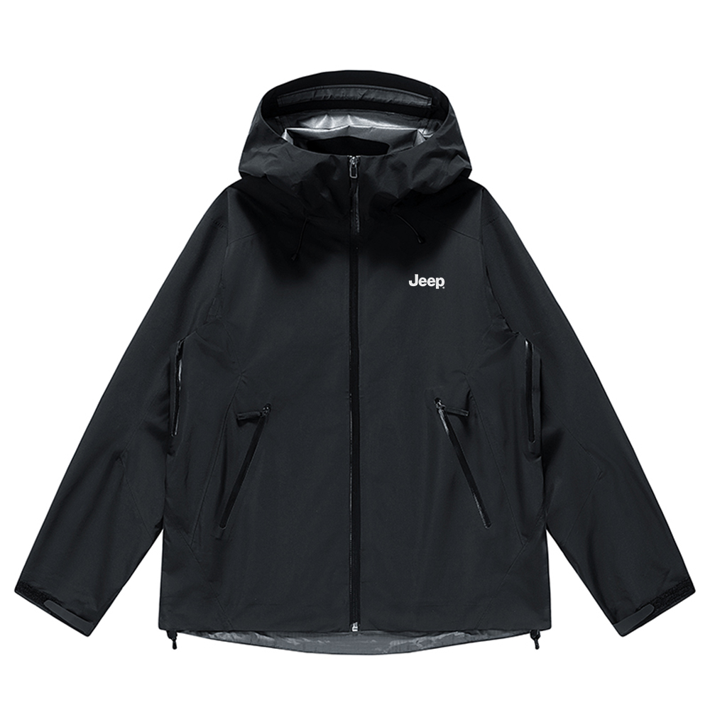 Jeep Unisex Outdoor Waterproof Windproof Hiking Jacket with Simple Logo Design P843MWF322-ST