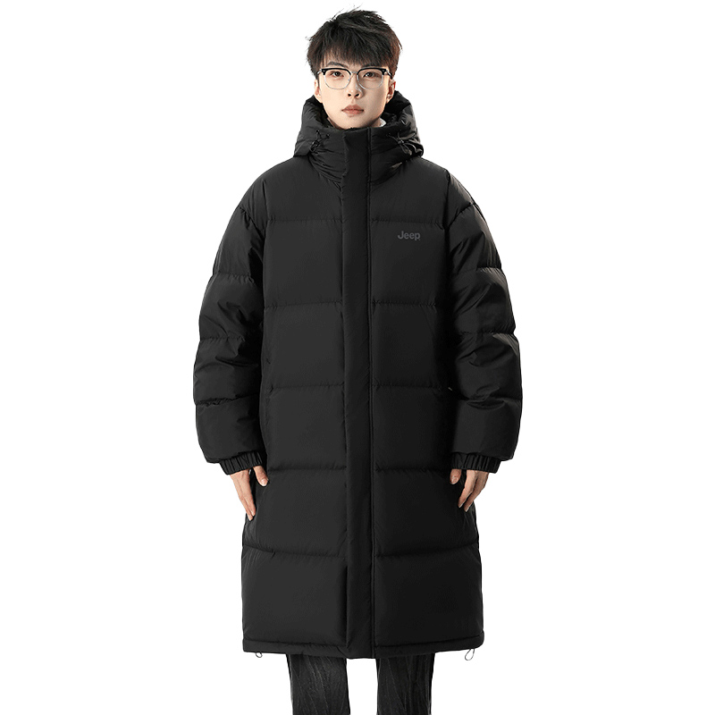 Purchase Jeep男女款户外防风连帽羽绒服 - 休闲保暖长款夹克 P84JMWD271