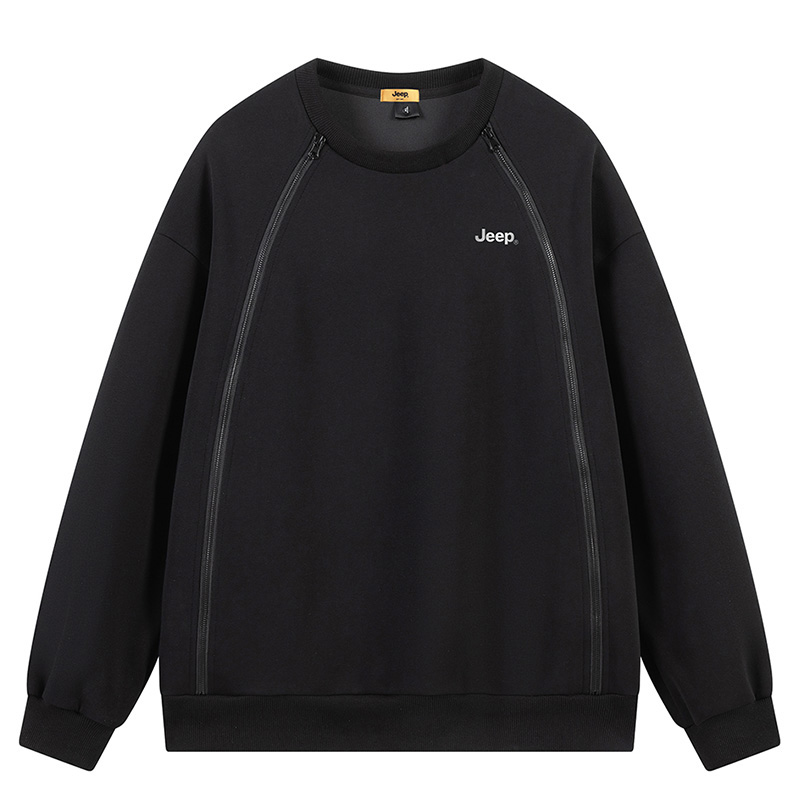 Jeep Unisex Oversized Crewneck Sweatshirt with Logo Print - Casual American Style P843MKJ224