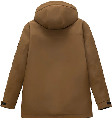 Jeep 男女款白色羽绒防风保暖连帽夹克带标志。 P844MWD001 1