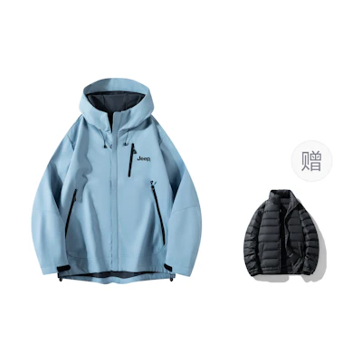 Jeep Urban Outdoor Waterproof Windbreaker Jacket Unisex Casual Loose Fit P843MWJ944