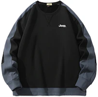 Jeep Vintage Oversized Pullover Sweatshirt Colorblock Unisex Casual Style P843MKJ190 Jeep Vintage Oversized Pullover Sweatshirt Colorblock Unisex Casual Style P843MKJ190