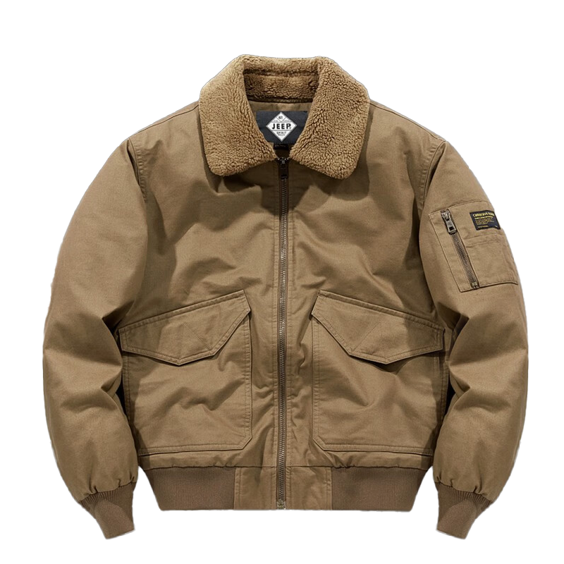 Jeep Vintage Thickened Fleece Pilot Jacket Outerwear XWL9098-3
