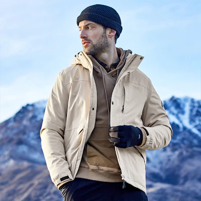 Jeep防水透气抓绒夹克纯色户外外套 J232094085 11