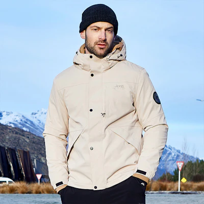 Jeep防水透气抓绒夹克纯色户外外套 J232094085 13