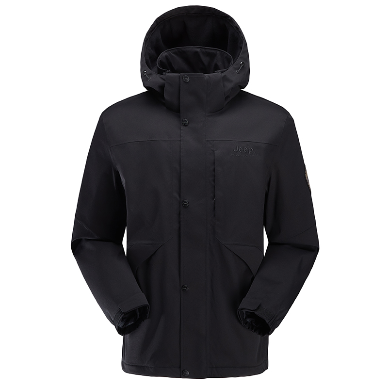 Cheap Jeep防水透气抓绒夹克纯色户外外套 J232094085