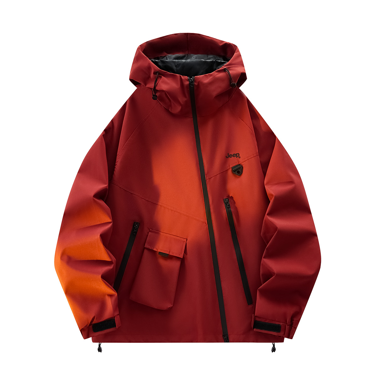 Jeep Waterproof Fleece-Lined Outdoor Hooded Jacket Unisex Hiking Casual Style P843MWJ330