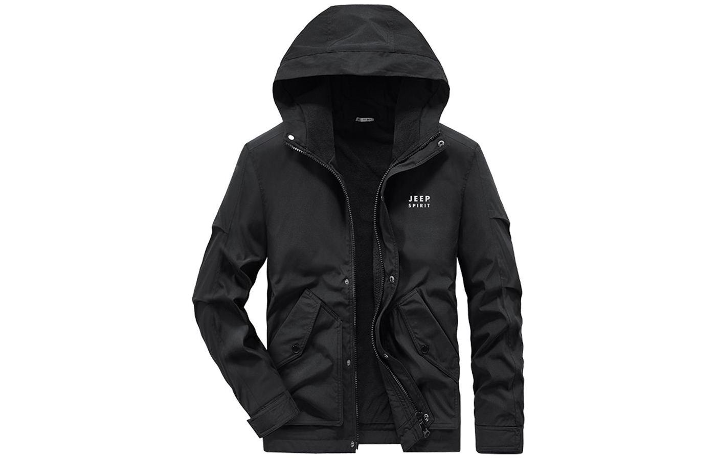 Jeep Waterproof Hooded Outdoor Jacket - Fleece Lined and Lightweight 23MB773JC8014