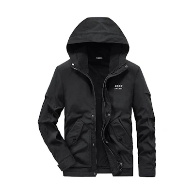 Jeep Waterproof Hooded Outdoor Jacket - Fleece Lined and Lightweight 23MB773JC8014