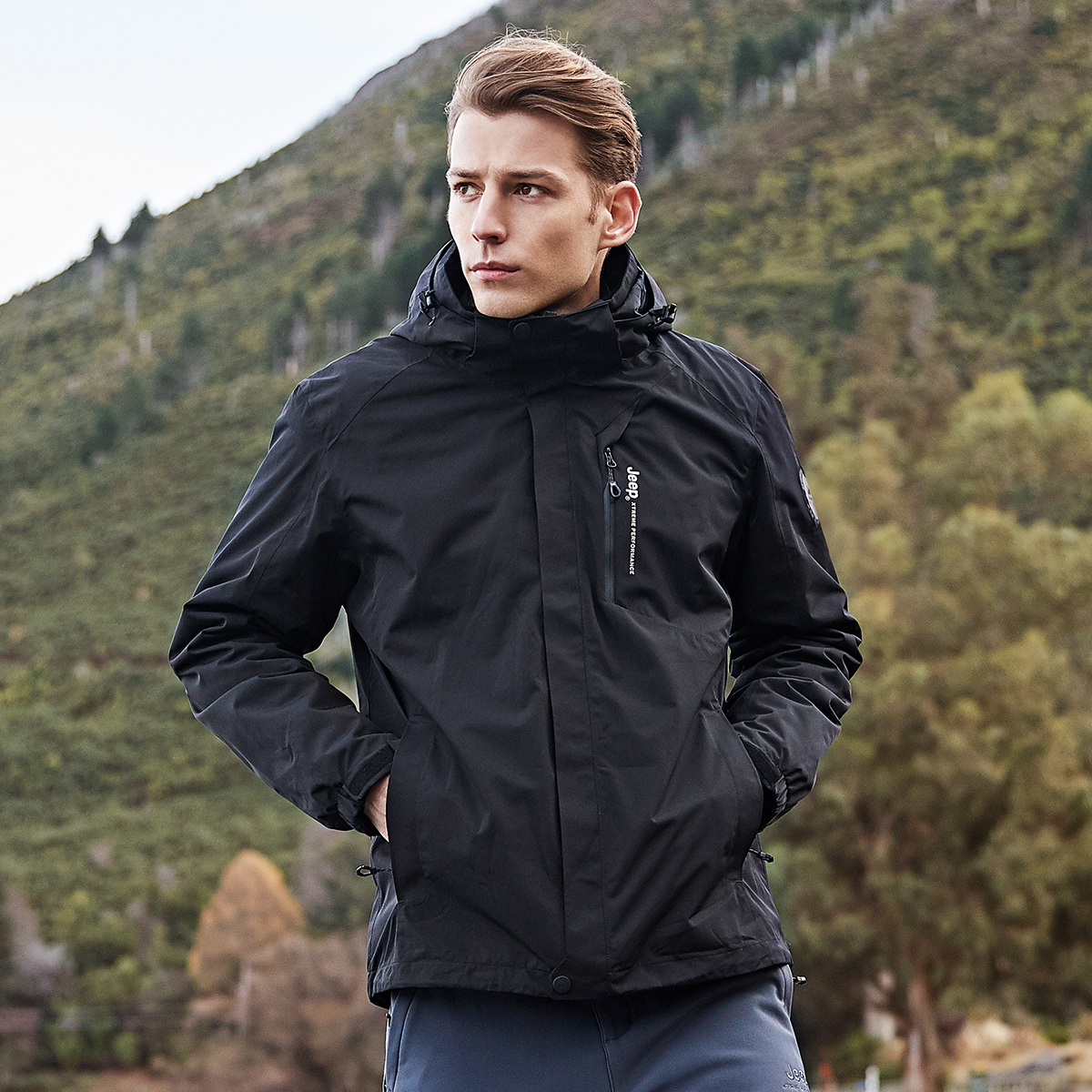 Cheap Jeep防水防风透气可拆卸登山夹克 - 男女通用 JA042094090