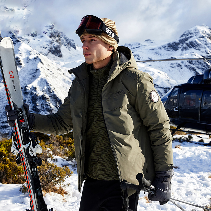 Lookbook Jeep防水防风多功能UV涂层保暖夹克带标志设计 J342094796