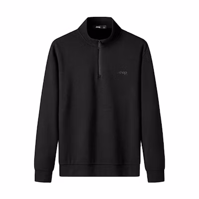 Jeep Wrangler Casual Half-Zip Pullover Sweatshirt with Embroidered Logo P743MKJ712