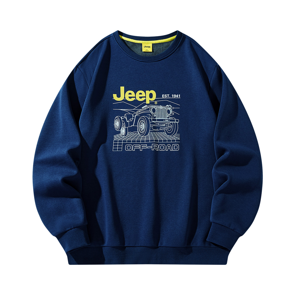 Jeep Wrangler Series Silk Blend Logo Print Casual Crewneck Unisex Sweatshirt P734MKJ268